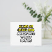 Alle Männer sind gleich... Redakteure Postkarte (Stehend Vorderseite)