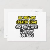 Alle Männer sind gleich... Redakteure Postkarte (Vorne/Hinten)