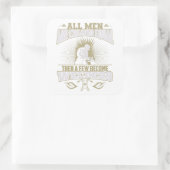 Alle Männer sind gleichfarbige Schweißkleber. Quadratischer Aufkleber (Tasche)