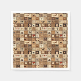 Alle mein Kaffeetyp Quilt Muster Nr. 2 Serviette