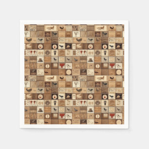Alle mein Kaffeetyp Quilt Muster Nr. 2 Serviette