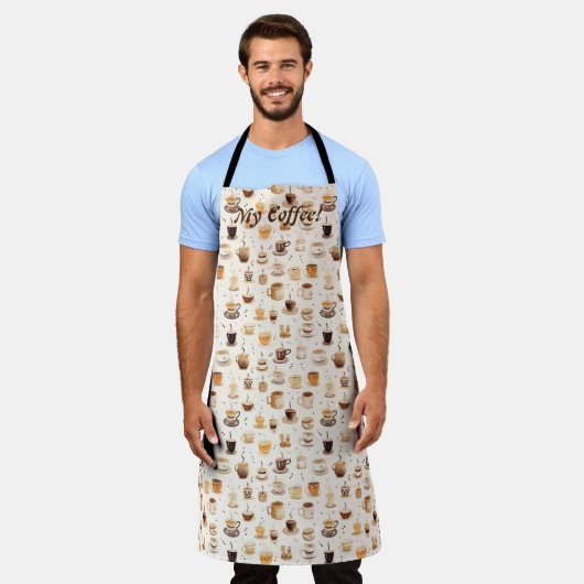 Alle mein Kaffeetyp Quilt-Muster Nr. 6 Schürze (Getragen)