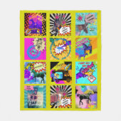 alle meine coolen Comic Pferdedesigns Fleecedecke (Vorderseite)