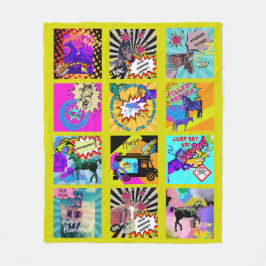 alle meine coolen Comic Pferdedesigns Fleecedecke