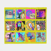 alle meine coolen Comic Pferdedesigns Fleecedecke (Vorderseite (Horizontal))