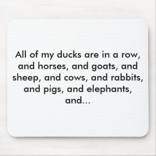 Alle meine Enten sind in Folge und Pferde und g… Mousepad