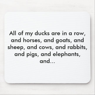 Alle meine Enten sind in Folge und Pferde und g… Mousepad
