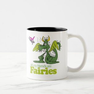 Alle meine Freunde sind Feen Zweifarbige Tasse