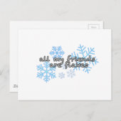 Alle meine Freunde sind Flakes Postkarte (Vorne/Hinten)
