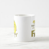 Alle meine Freunde sind Frucht Kaffeetasse (Mittel)