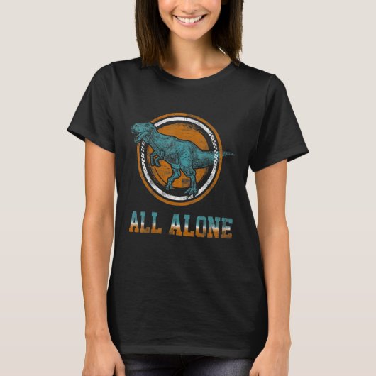 Alle meine Freunde verließen sich im All Alone Din T-Shirt (Vorderseite)