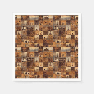 Alle meine Kaffeemaschine Quilt Muster Nr. 4 Serviette