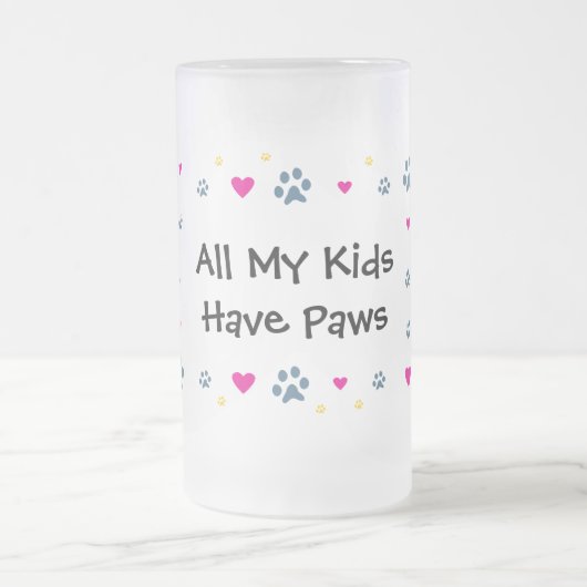 Alle meine Kind-Kinder haben Tatzen Mattglas Bierglas (Mittel)
