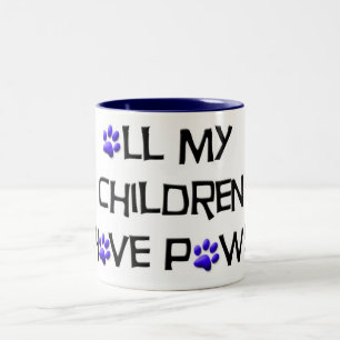 alle meine Kinder haben Tatzen-Tasse Zweifarbige Tasse
