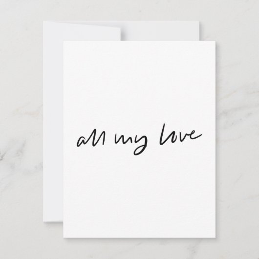 alle meine Liebe-Flachkarte Dankeskarte (Vorderseite)