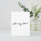 alle meine Liebe-Flachkarte Dankeskarte (Stehend Vorderseite)