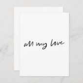 alle meine Liebe-Flachkarte Dankeskarte (Vorne/Hinten)