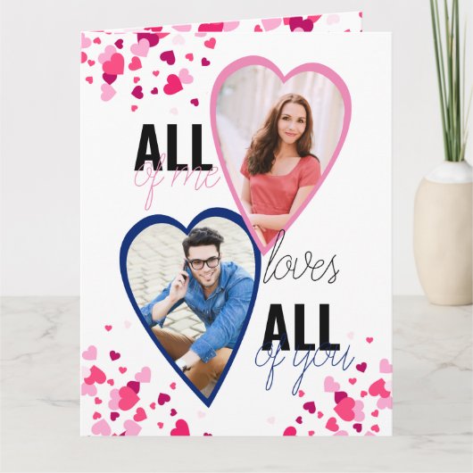 Alle meine Lieben Sie alle 2 Foto Sweet Valentine Karte (Vorderseite)