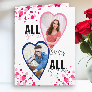 Alle meine Lieben Sie alle 2 Foto Sweet Valentine Karte