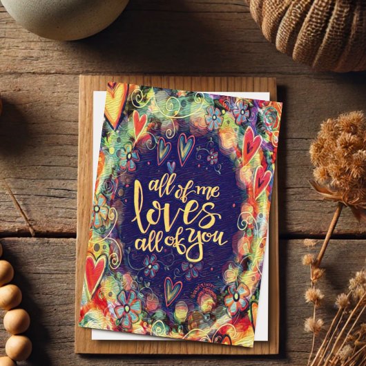 Alle meine Lieben Sie alle bunten, modernen Spaß Karte