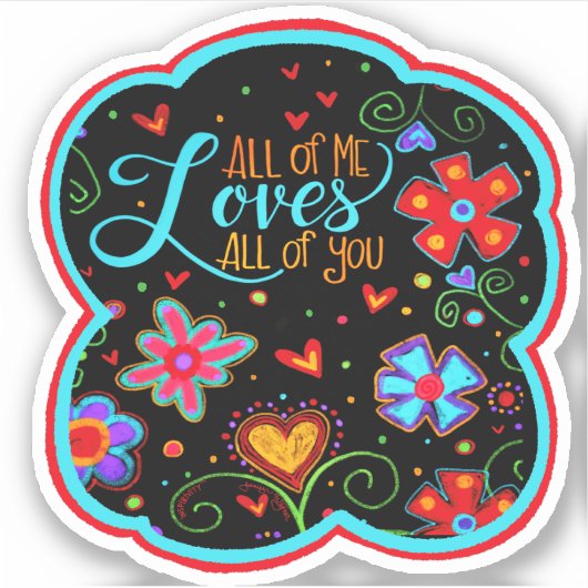 Alle meine Lieben Sie Inspirivity Valentine Aufkleber (Vorderseite)