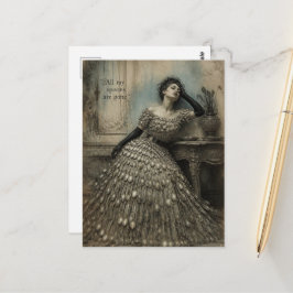 Alle meine Löffel sind weg Lustige Fantasy Vintage Postkarte