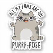 Alle meine Sonnen sind in einem lustigen Cat Pun m Aufkleber (Vorderseite)
