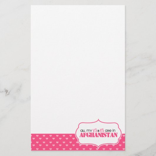 Alle meine x und O sind in Afghanistan Briefpapier (Vorderseite)