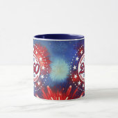 Alle Menschen sind als grafische Feuerwerkskörper  Tasse (Zentrum)