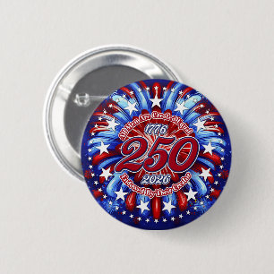 Alle Menschen sind grafische Feuerwerke Rot Weiß B Button