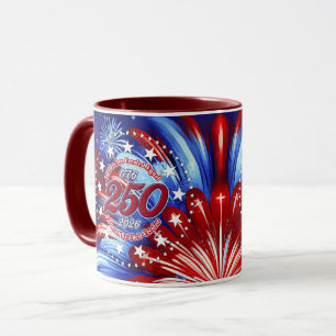 Alle Menschen sind grafische Feuerwerke Rot Weiß B Tasse