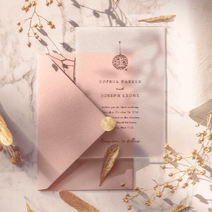 Alle Minimalistischen Farbdisketten   Hochzeit Acryleinladungen