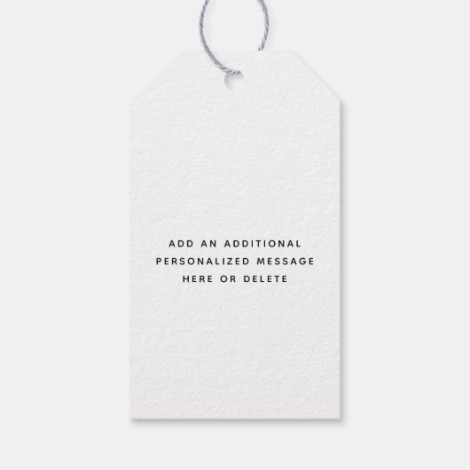 Alle modernen, schwarz und weiß gegossenen Foto Geschenkanhänger (Rückseite)