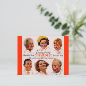 Alle mögen Chevrolet Postkarte (Stehend Vorderseite)