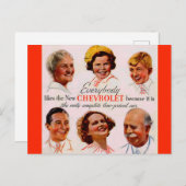 Alle mögen Chevrolet Postkarte (Vorne/Hinten)