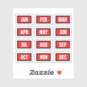 Alle Monate - Monate des Jahres Aufkleber (Blatt)