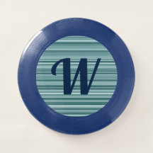 Alle Monogram Blue Striped Frisbee