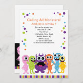 Alle Monster anrufen Kindergeburtstag-Einladung Einladung (Vorne/Hinten)