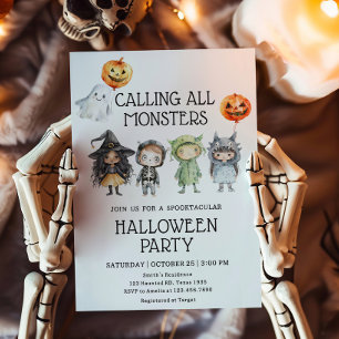Alle Monster-Halloween-Partys rufen Einladung