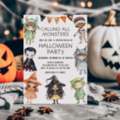 Alle Monster Kids-Kostüm-Halloween-Party nennen Einladung