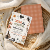 Alle Monster zu nennen Spookokies Halloween-Party Einladung