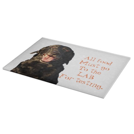 Alle Nahrung muss zum Labradorglasschneidenbrett Schneidebrett (Ecke)