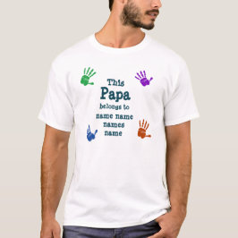 ALLE Namen ändern Dieses Papa gehört zu Großvater T-Shirt