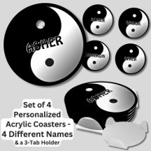 ALLE Namen ändern, Yin Yang Schwarz-weiß Set 4 Run