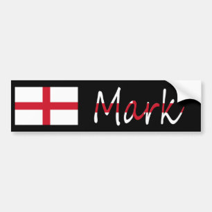 Alle Namen, die auf der Flagge Englands überhöht s Autoaufkleber