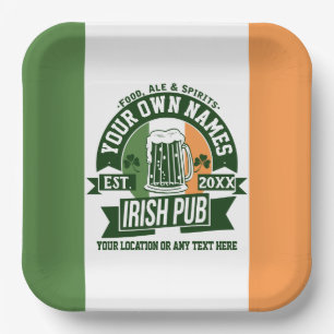 Alle Namen Irish Pub Personalisiert St. Patricks D Pappteller