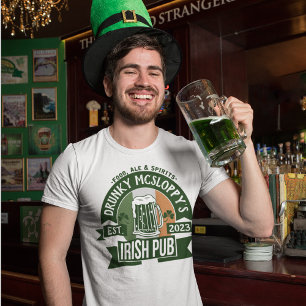 Alle Namen Irish Pub   Zum St. Patrick's Day Custo T-Shirt