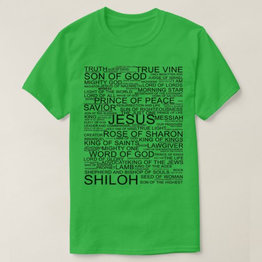 Alle Namen Jesu Christi T-Shirt (Design vorne)