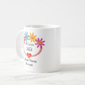 ALLE Namen Kids Namen GIGI Blume Herz ändern Kaffeetasse (Vorderseite Links)