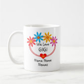 ALLE Namen Kids Namen GIGI Blume Herz ändern Kaffeetasse (Links)